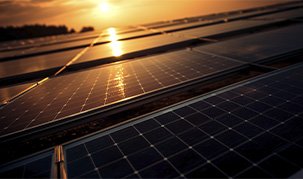 Detalhe de tecnologia solar